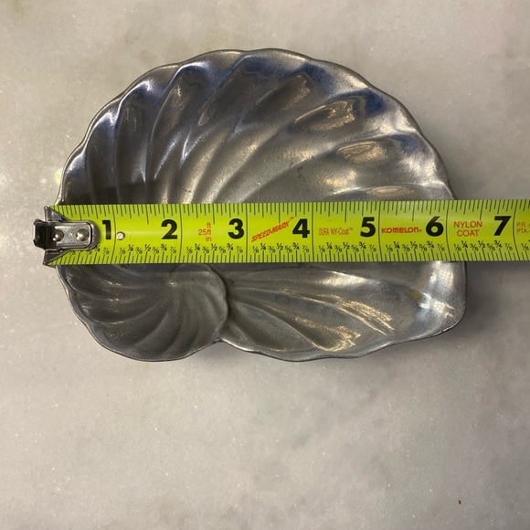 Pewter Olde Country Pewtarex Reproduction Serving Dish Shell Design York Pennsy - Picture 4 of 6